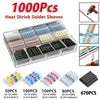 Storage case of 1000 pieces of heat shrink solder sleeves in various sizes