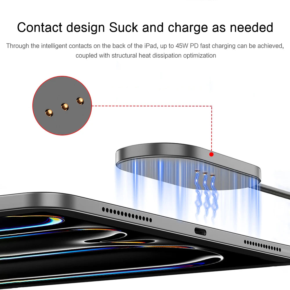 Magnetic Wireless Charger for iPad Pro & Air with USB-C Cable