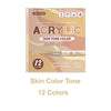 Box of 12-color acrylic skin tone color brush markers with soft tips