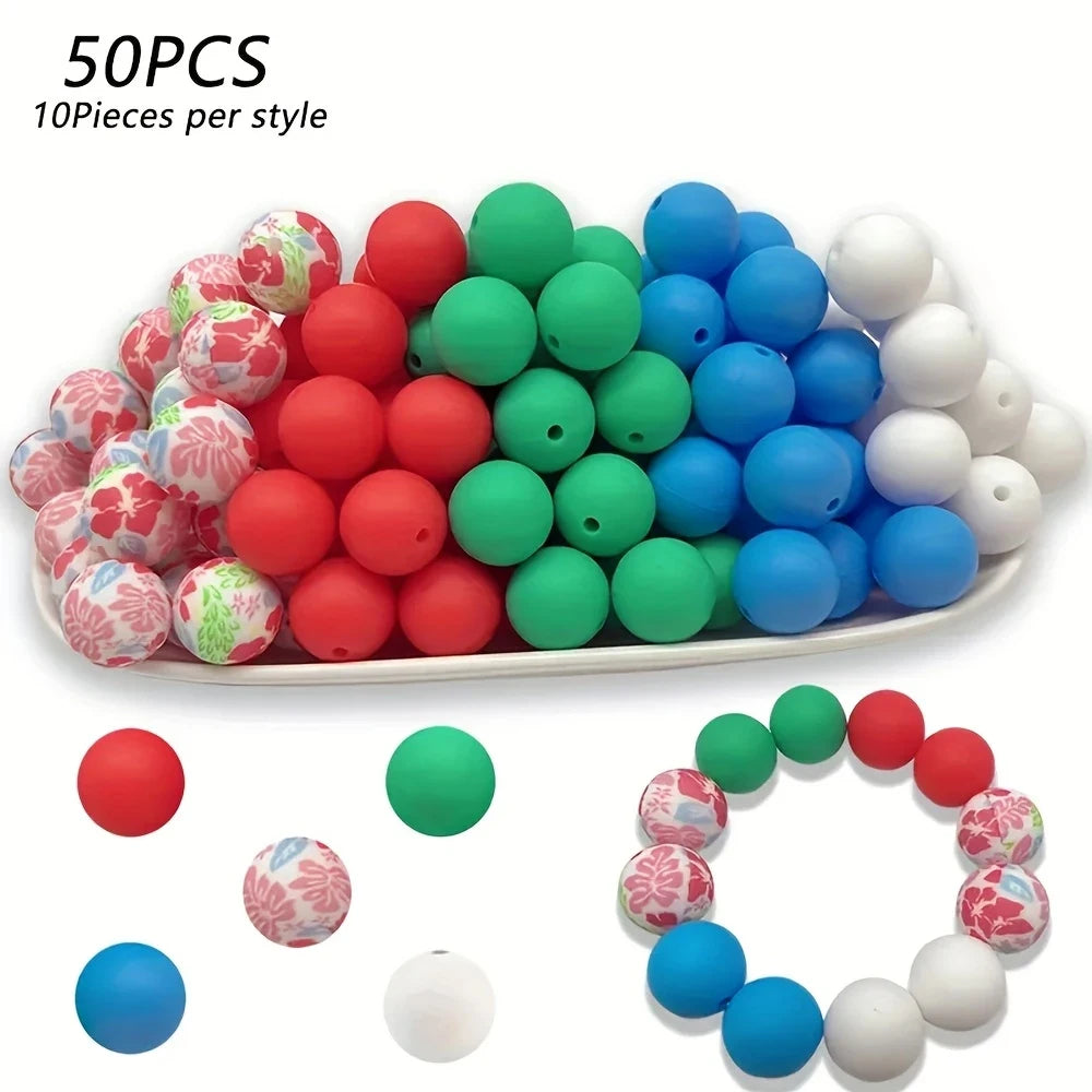 Soft Silicone Floral Beads for Jewelry Making