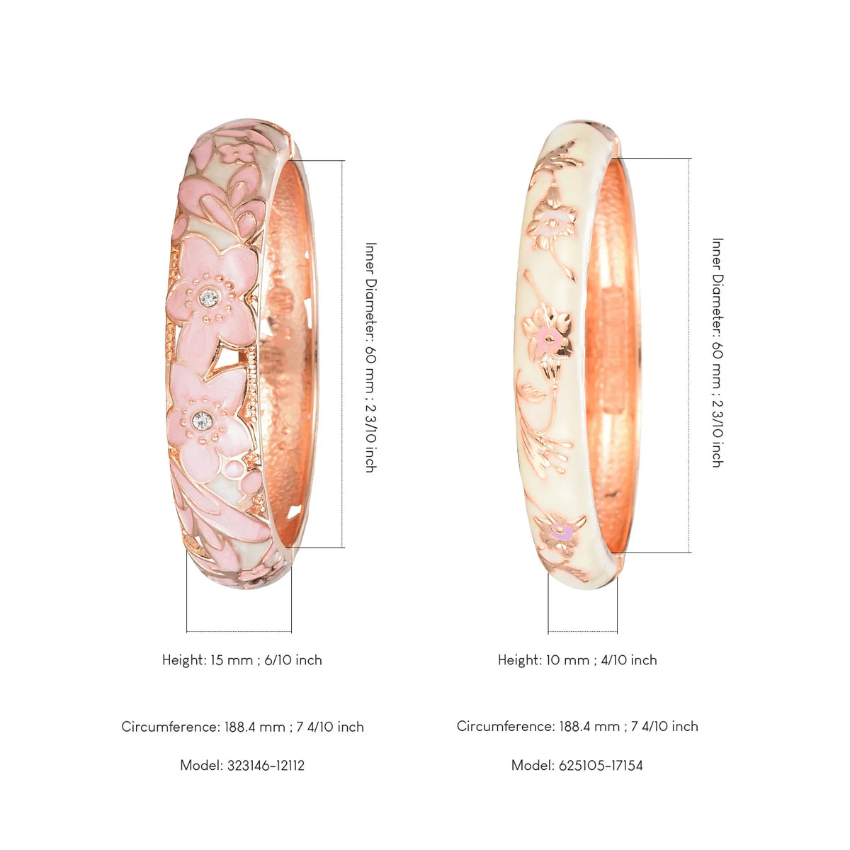 Double Enamel Women's Bangle Set