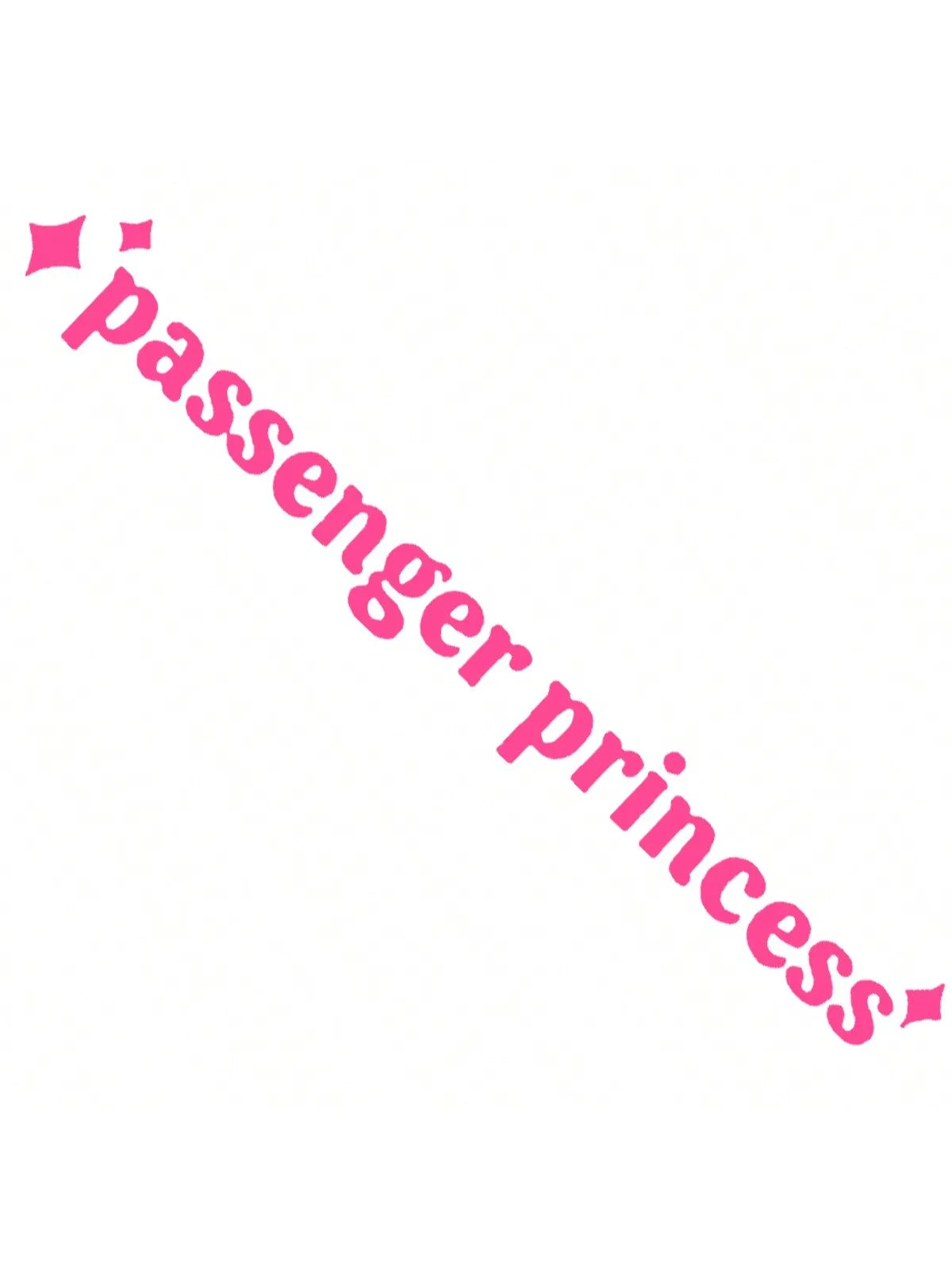 Passenger Princess Car Decal - Cute Waterproof Vinyl Sticker