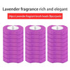 Purple disposable toilet brush heads in a pack of eight for lavender fragrance