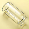 Portable Straw Water Bottle with Scale and Wide Mouth