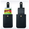 Slim Leather Card Holder with Quick-Access Pull Tab