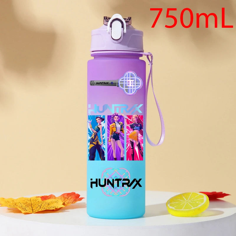 KPOP Demon Hunter 750ml Plastic Water Bottle