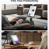 Una funda de teclado desmontable siendo utilizada con un iPad, demostrando flexibilidad en la productividad.