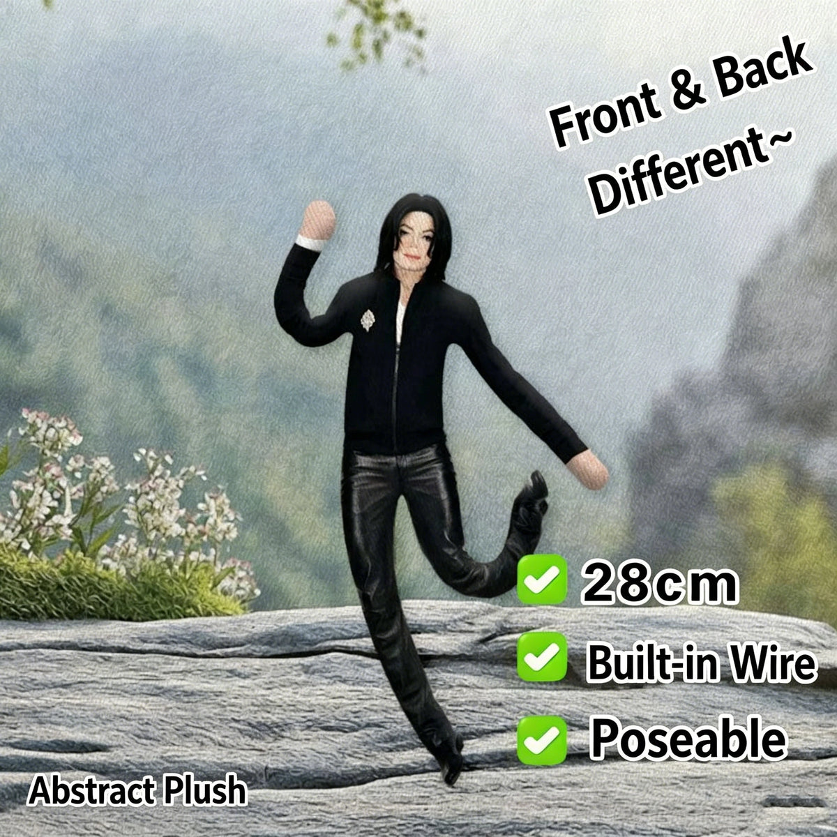 Michael Jackson Bendable Plush Doll with Wire Frame