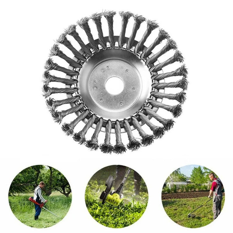 6-Inch Steel Wire Trimmer Head for Grass and Moss Removal