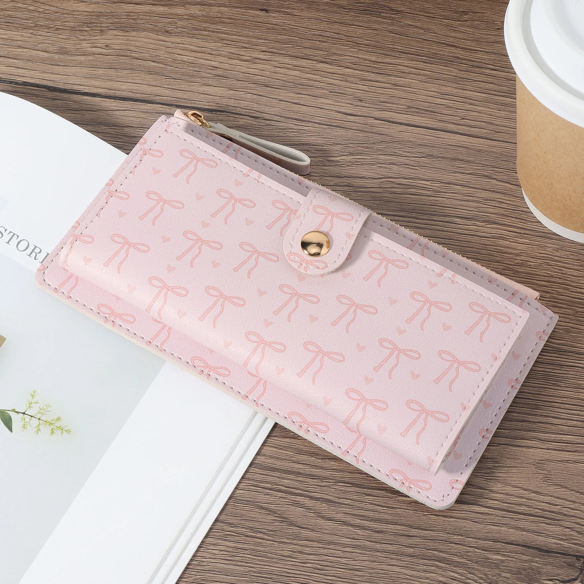 Elegant Folding Wallet with Card Slots and Coin Pocket