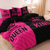 King & Queen Crown Print Duvet Cover Set