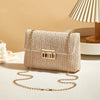 Bohemian Woven Crossbody Bag with Chain Strap