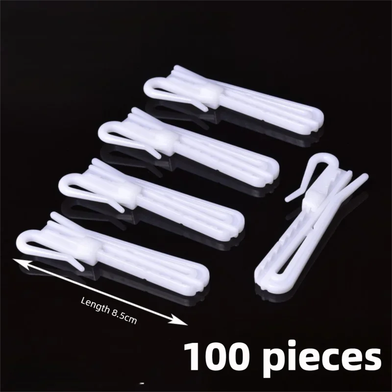 Adjustable Curtain Hanging Hooks - Set of 50