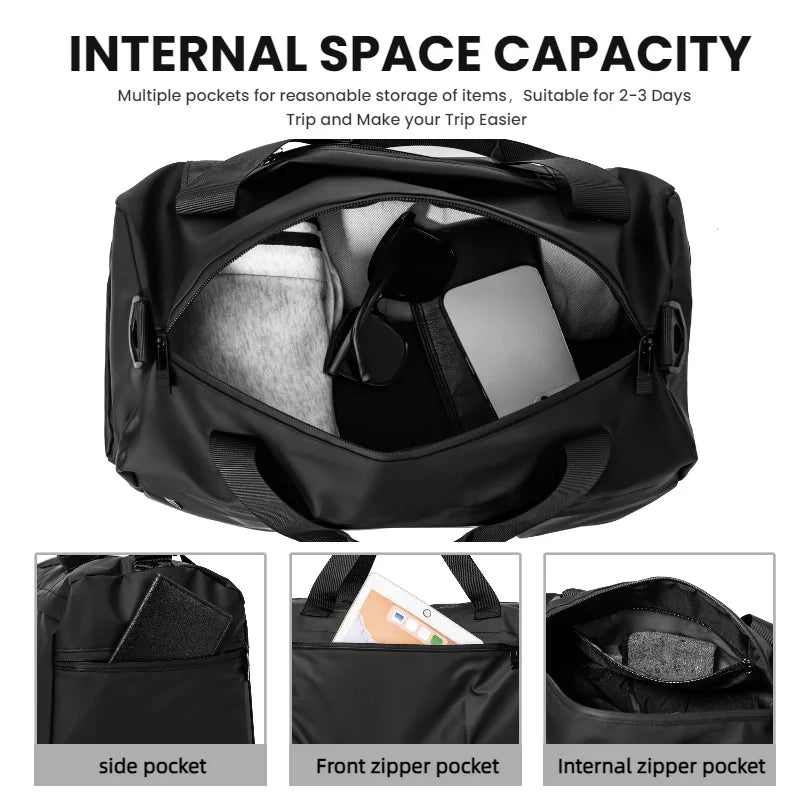 Sports Duffel Bag with Independent Shoe Compartment