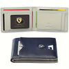 Slim RFID Blocking Leather Card Holder Wallet with Geometric Pattern
