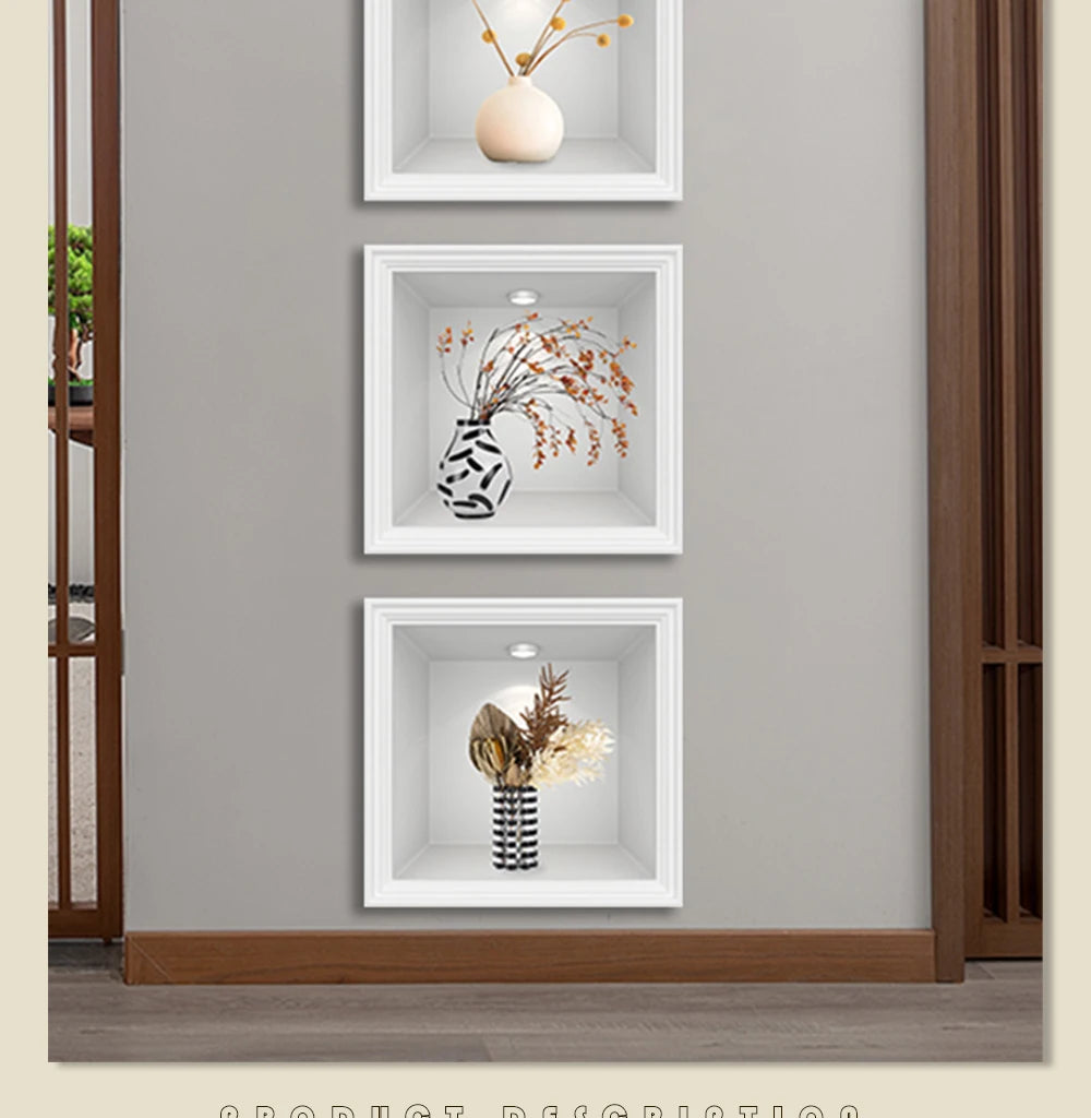 Self-Adhesive PVC Plant Wall Stickers – Waterproof & Oil-Resistant Decor for Cabinets, Tiles & More