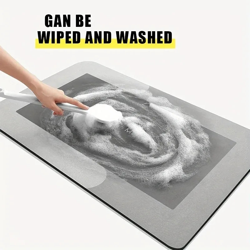 Diatomaceous Earth Bath Mat - Ultra-Absorbent & Quick-Drying