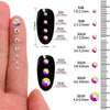 Red Glass Flatback Rhinestones - Multi-Color Glitter Round Crystals for DIY Crafts