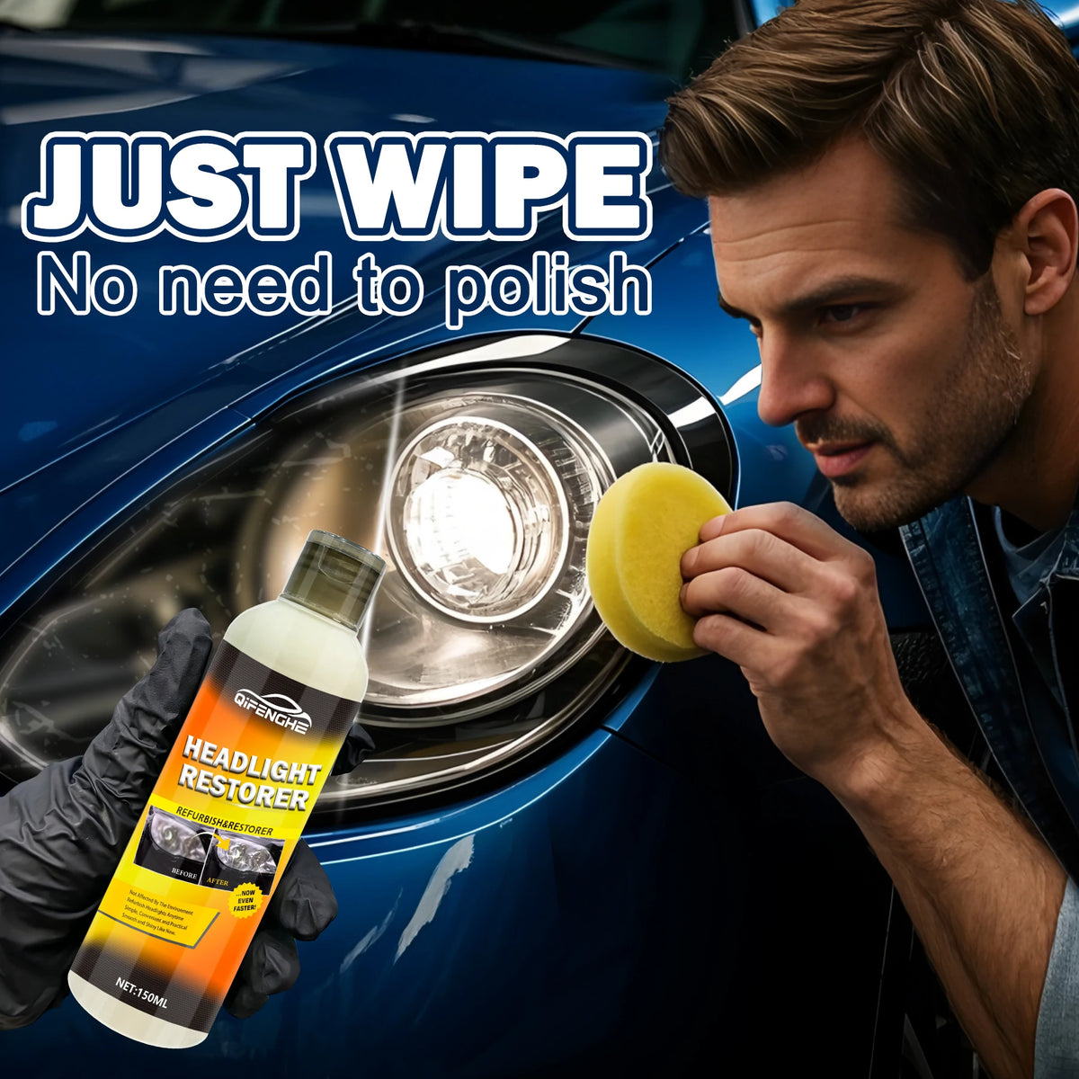 LED Headlight Restoration Cream – Clear Yellowed Lenses for Brighter Night Driving
