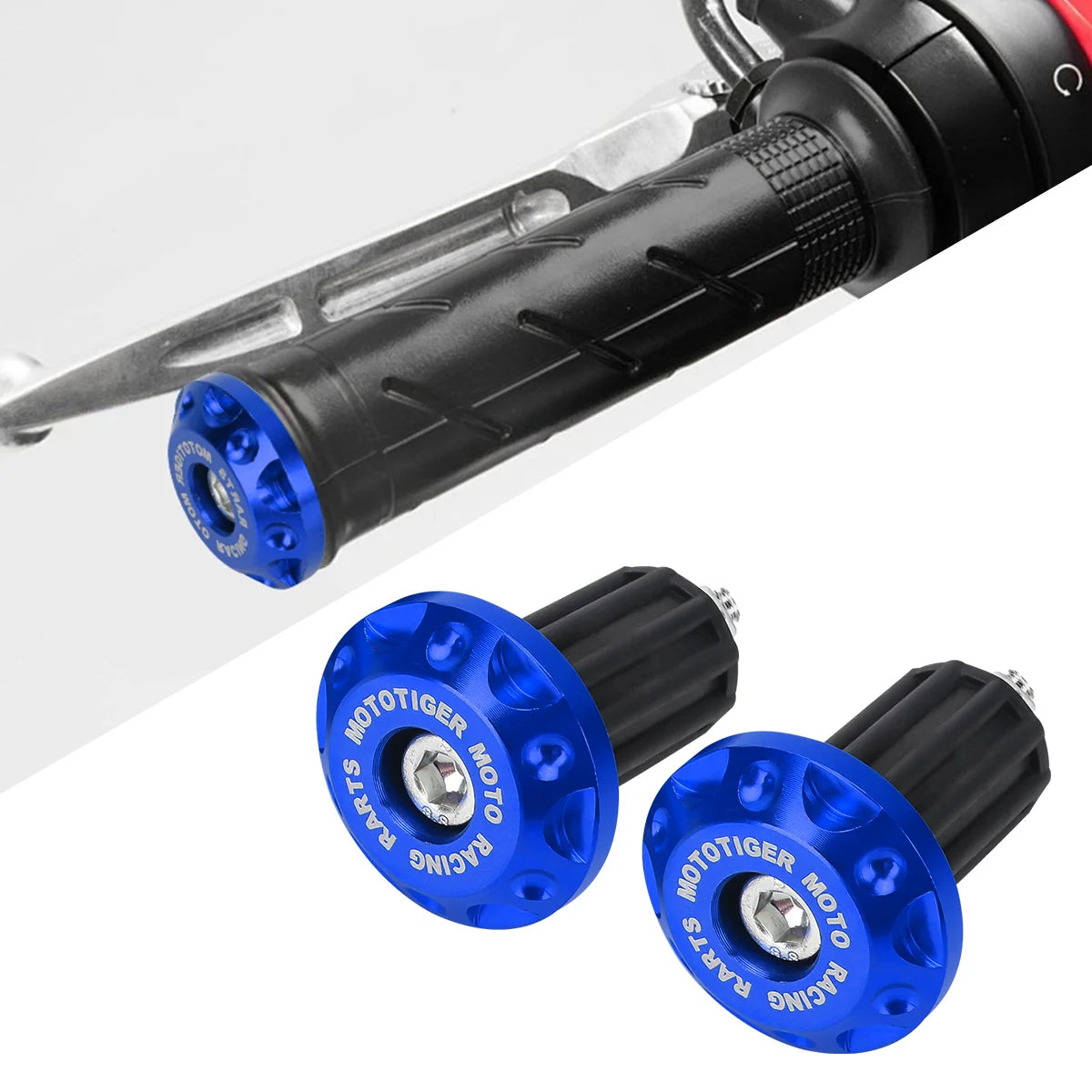 CNC Aluminum Motorcycle Handlebar End Plugs with Rubber Grip