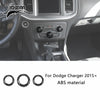 Carbon fiber interior trim kit for Dodge Charger featuring various circular trim pieces.
