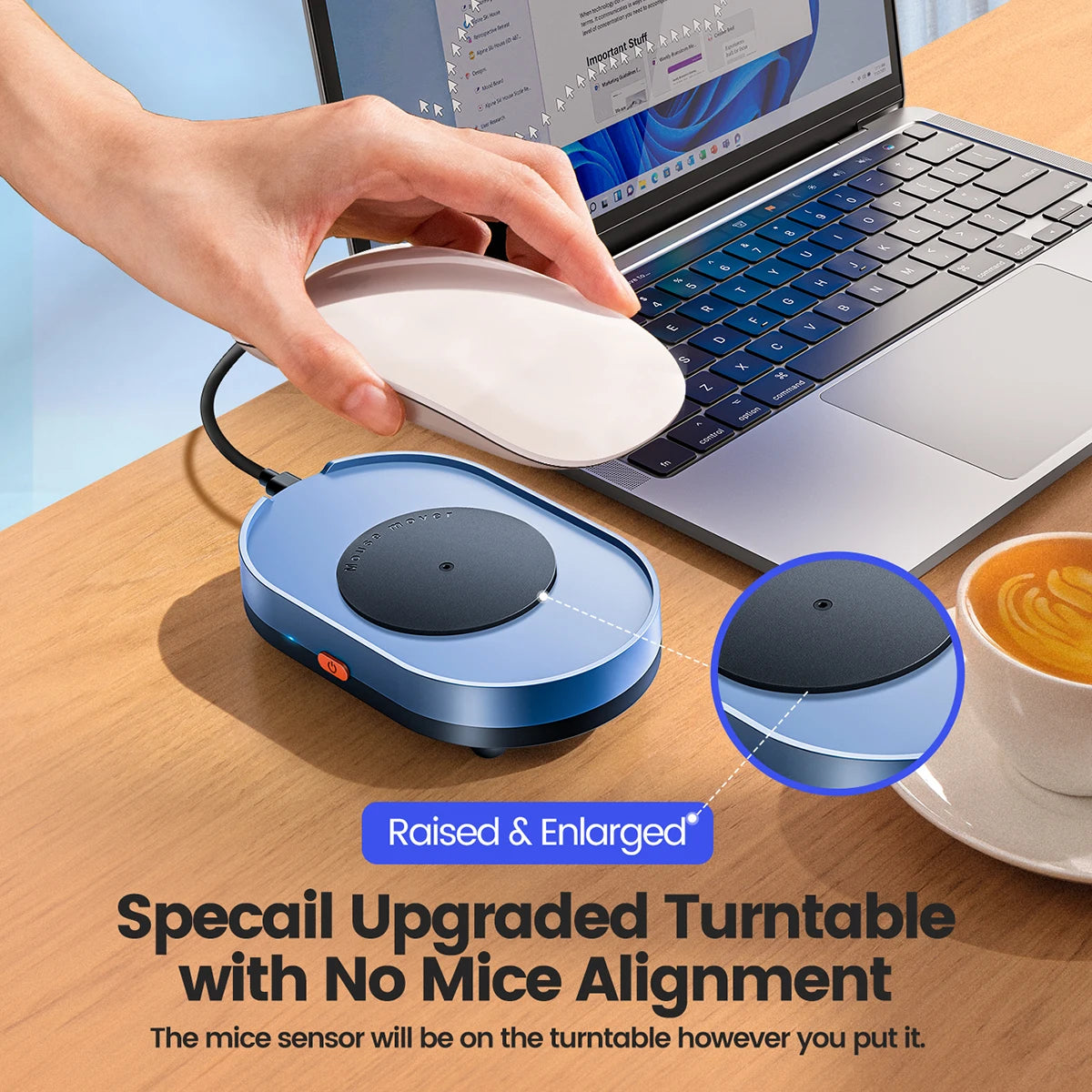 USB Mouse Jiggler with On/Off Switch – Keeps Your Computer Awake