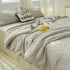 Lightweight Washed Cotton Quilt Set – Breathable Summer Bedding with Printed Pattern