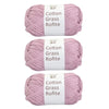 Natural Cotton Raffia Yarn – 3 Ball Set for Crochet, Knitting & Crafting