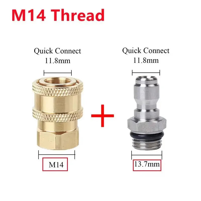 High-Pressure Washer Quick Connect Adapter Set (M14 x 1.5)