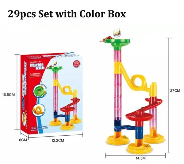DIY Marble Run Building Blocks Set