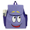 Lila Flanell-Rucksack mit Lächeln-Design