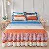 Lace-Trimmed Bed Skirt with Printed Design
