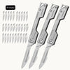 Folding Keychain Knife with 10 Spare Blades