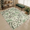 Alfombra de Área con Diseño del Billete de $100 de Benjamin Franklin