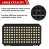 Black foam layer separator ammo storage case with multiple round holders