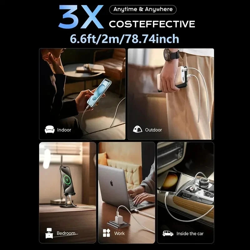 60W USB-C Fast Charging Cable with Braided Nylon Design