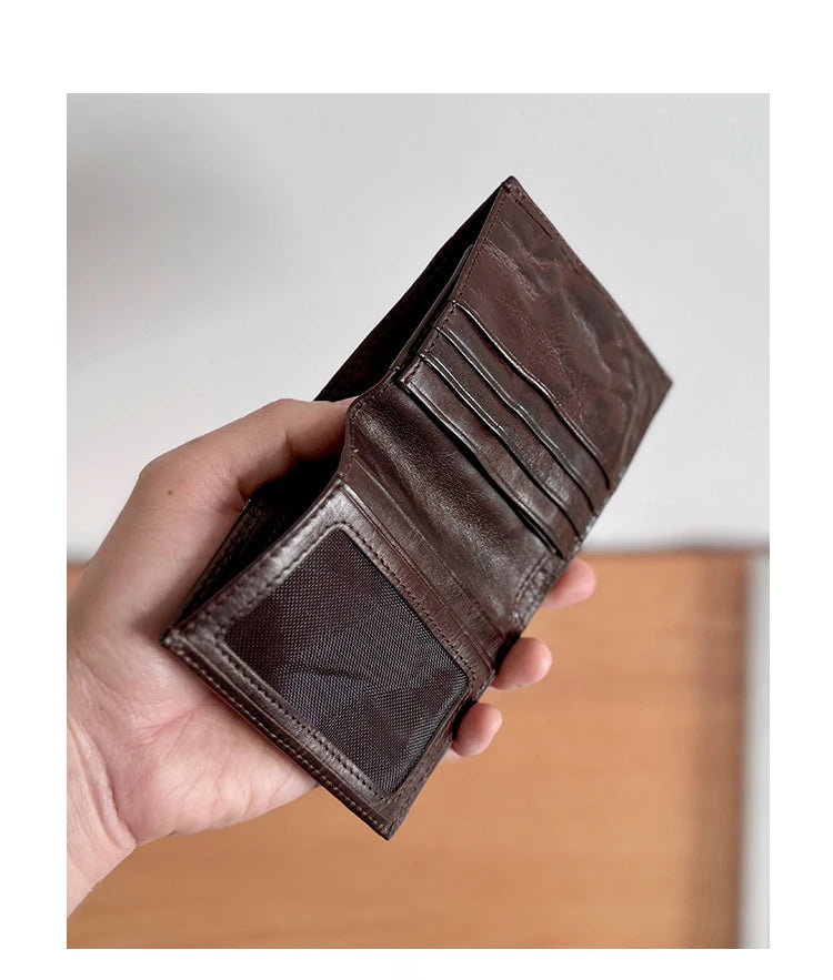 Vintage Genuine Leather Bifold Wallet