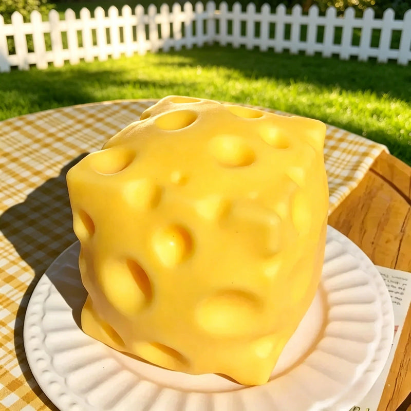 Extra Large Slow-Rebound Cheese Fidget Toy