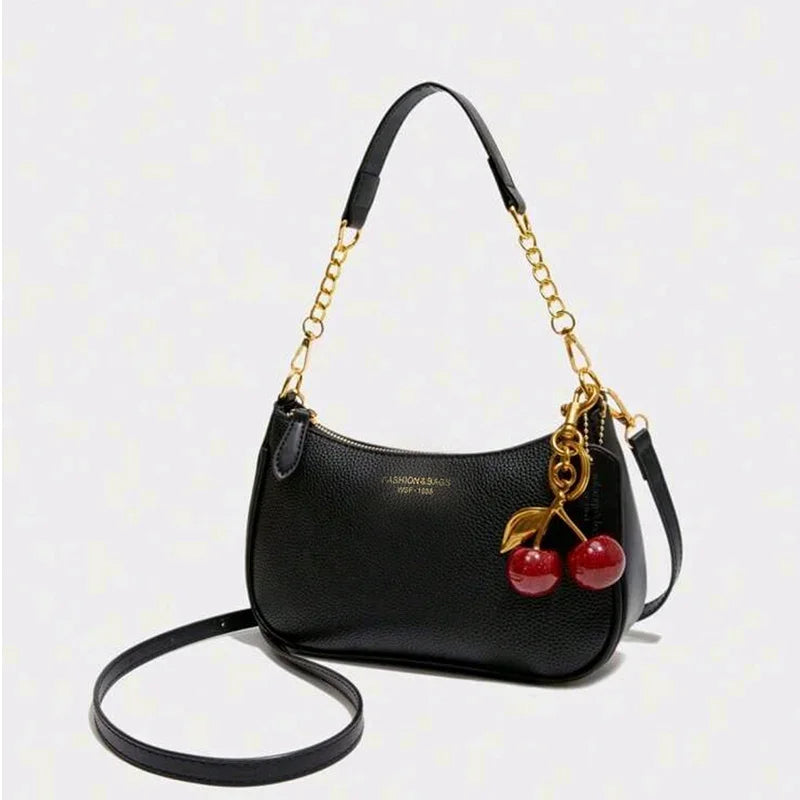 Chic Leder-Crossbody-Tasche mit verstellbarem Riemen