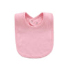 A pink soft cotton baby bib with an absorbent saliva towel.