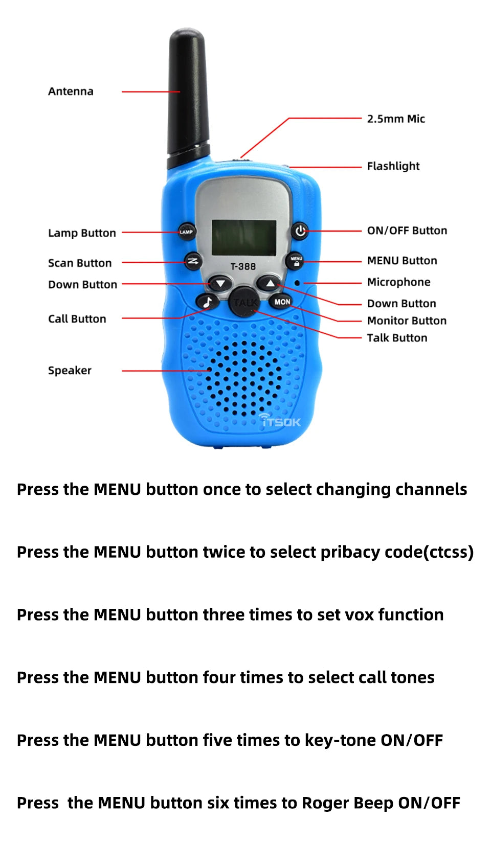 Kids Walkie Talkies with Long-Range Communication and 22 Channels