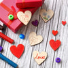 Natural Unfinished Wooden Heart Shapes for DIY Crafts