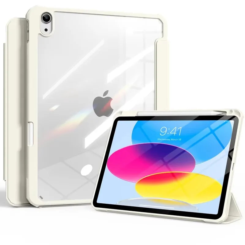 Slim Hybrid iPad Case with Pencil Holder and Tri-Fold Stand