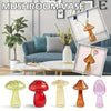 Colorful Glass Mushroom Vase for Hydroponic Plants