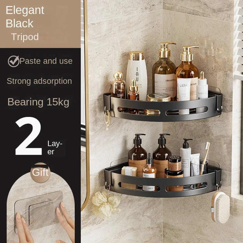 Corner Shower Caddy - Adhesive Mount Bathroom Shelf