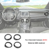 Carbon fiber interior trim kit for Chevrolet Camaro 2016+ featuring steering wheel and shifter components
