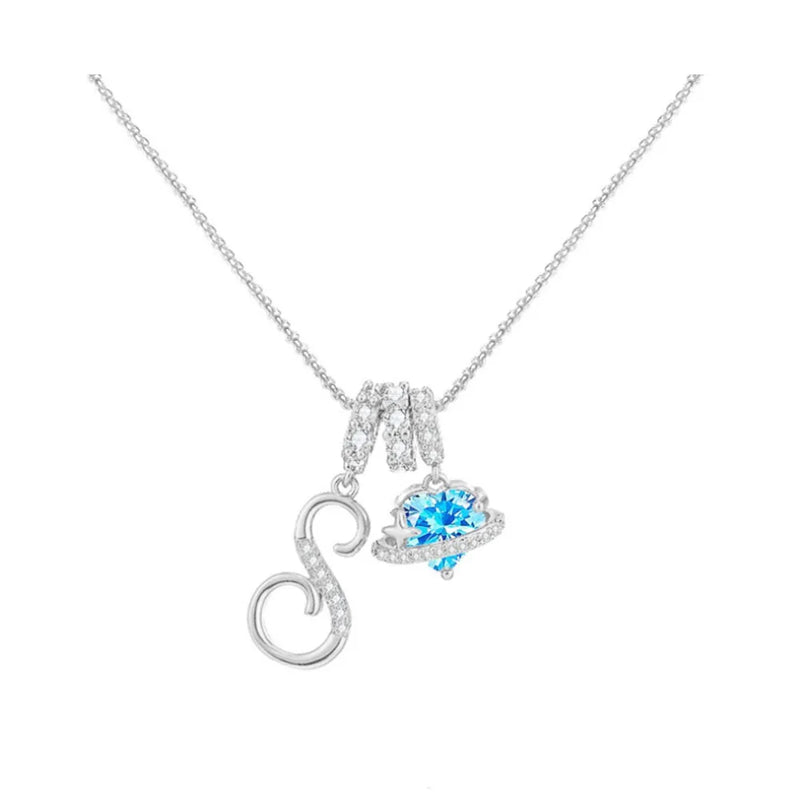 Heart-Shaped Initial Pendant Necklace