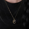 925 Sterling Silver Initial Letter Pendant Necklace