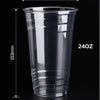 Clear Disposable Plastic Cups with Lids and Straws for Iced Coffee and Smoothies