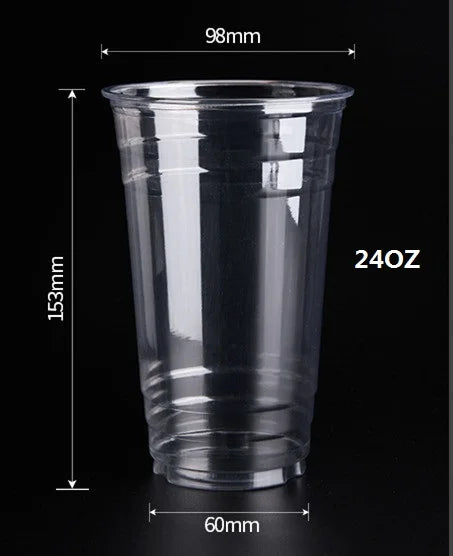 Clear Disposable Plastic Cups with Lids and Straws for Iced Coffee and Smoothies